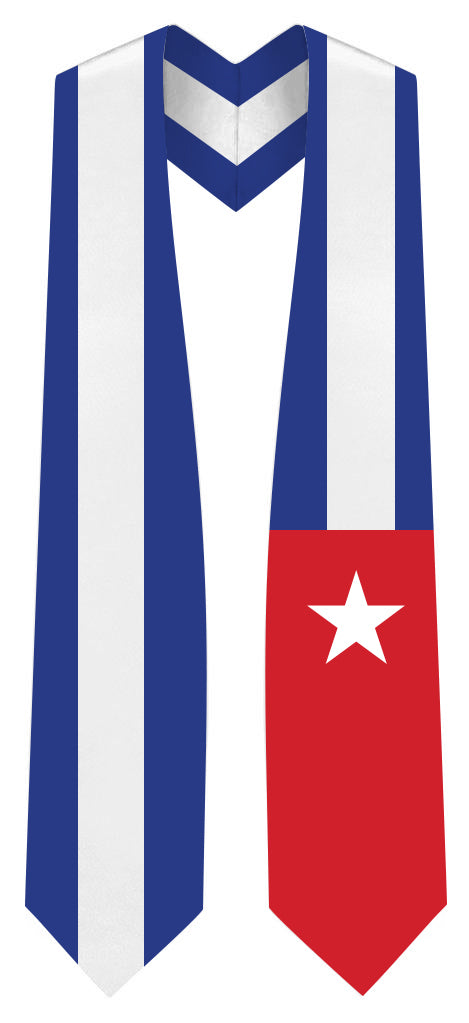 Cuba Graduation Stole - Cuba Flag Sash
