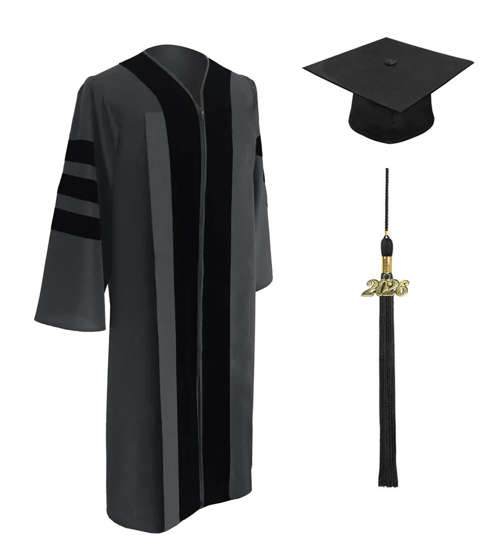 Classic Doctoral Graduation Cap & Gown - Academic Regalia Classic Doctoral Graduation Cap & Gown - Academic Regalia