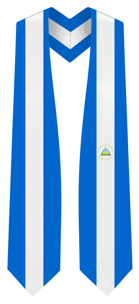 Nicaragua Graduation Stole - Nicaragua Flag Sash
