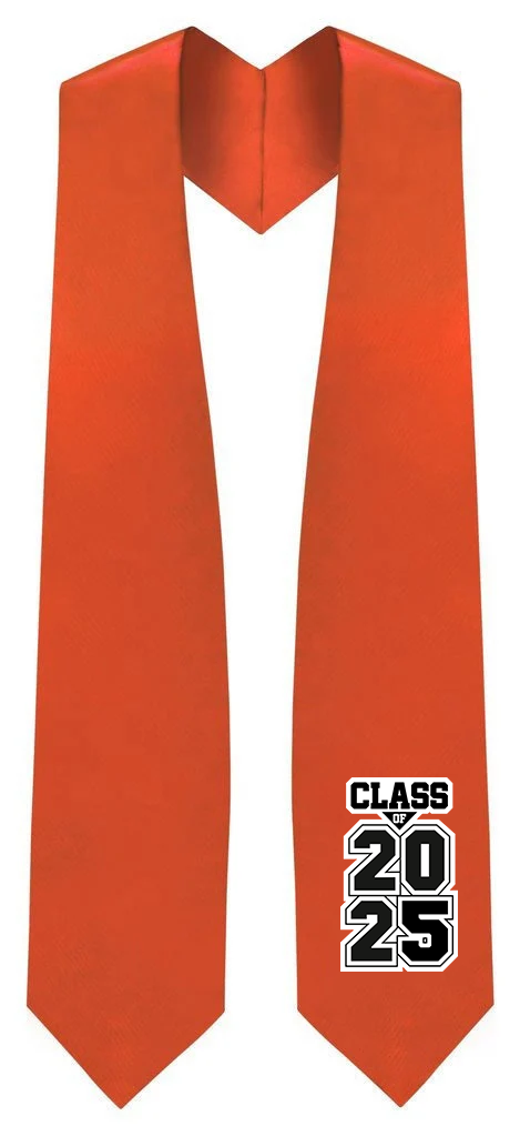 Orange "Class of 2025/2026" Graduation Stole