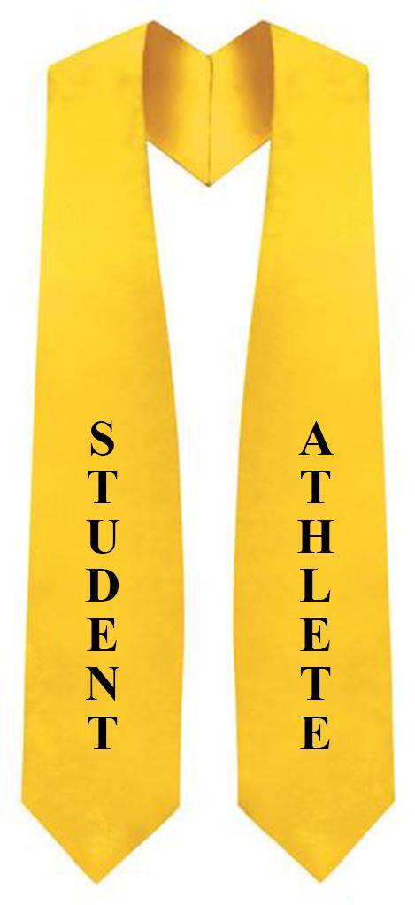 Gold Student Athlete Graduation Stole - Gold College & High School Stoles - GradWear