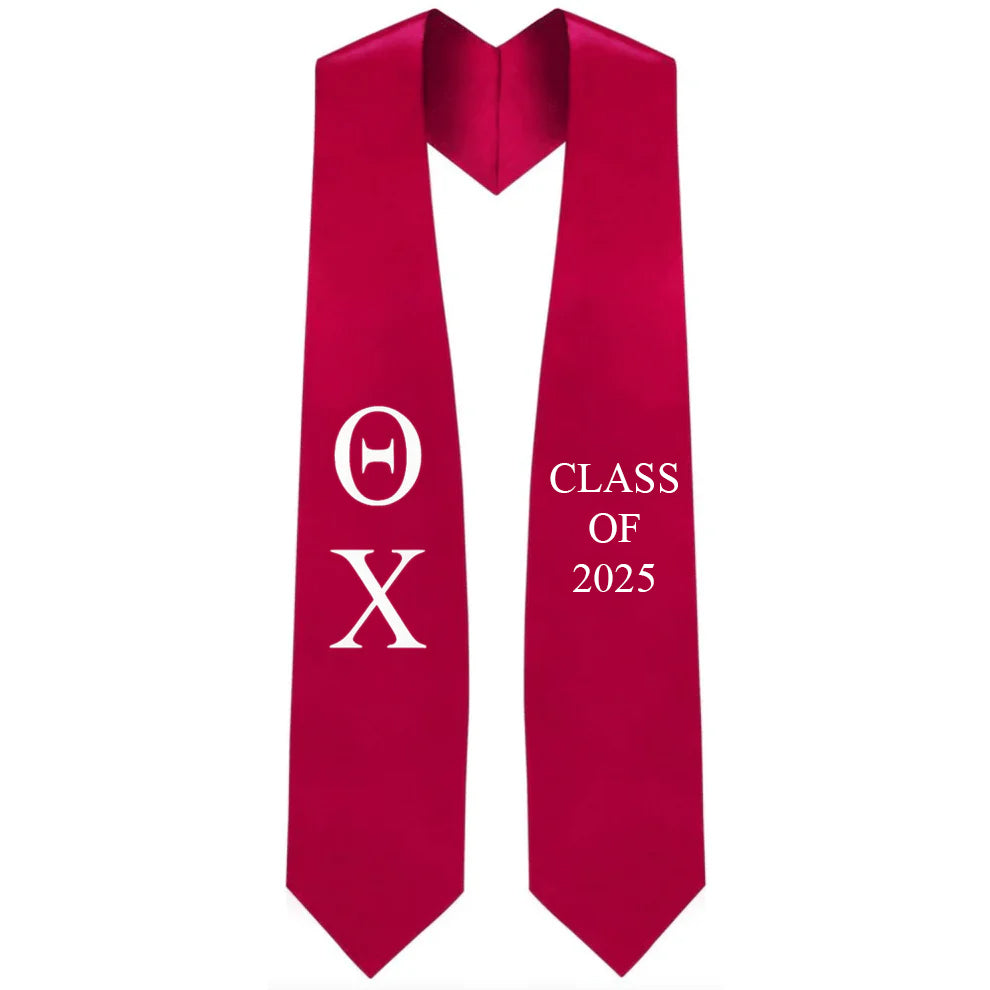 Theta Chi Lettered Stole w/ Year