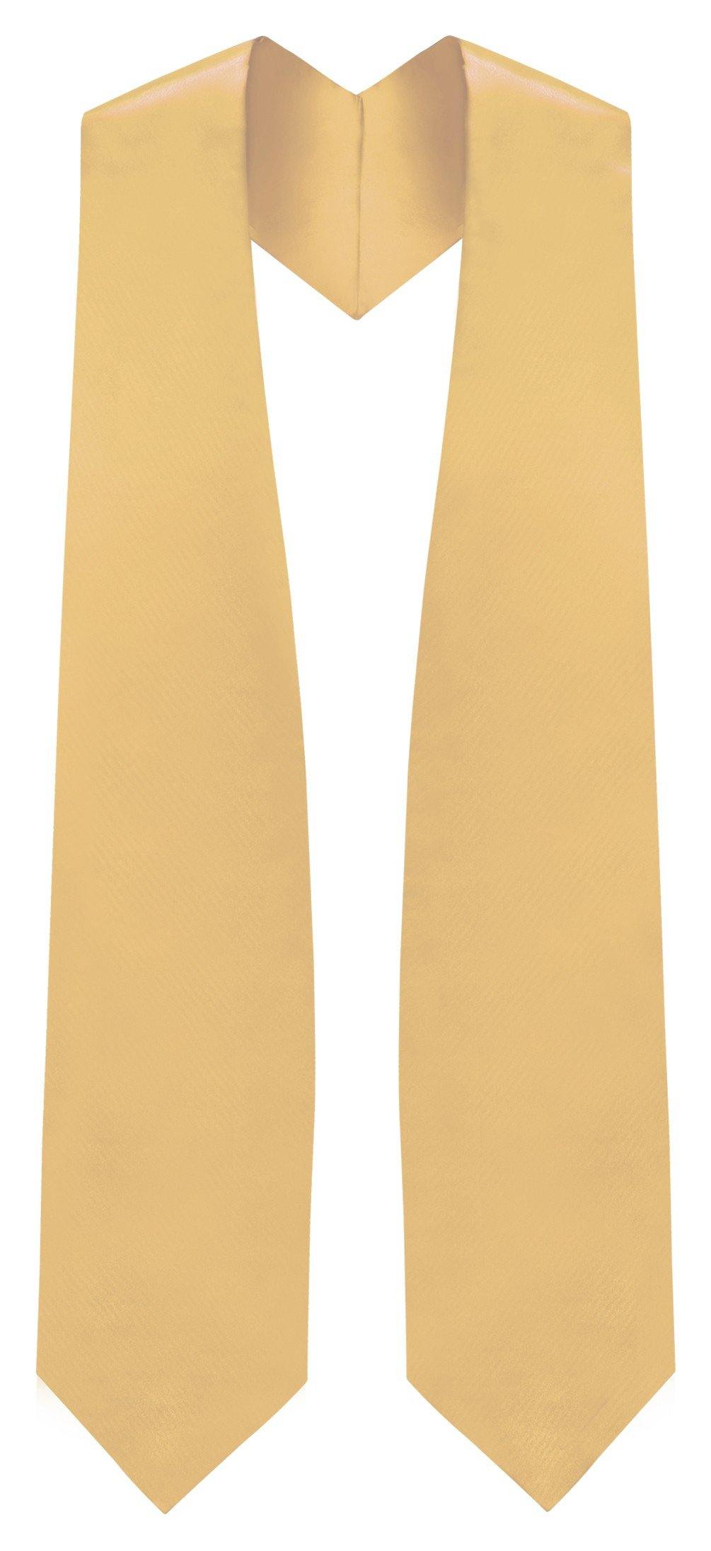 Antique Gold Graduation Stole - A. Gold College & High School Stoles - Graduation Cap and Gown