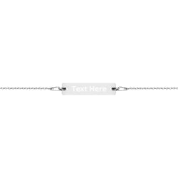 Custom Engraved Silver Bar Chain Bracelet - Gradwear®