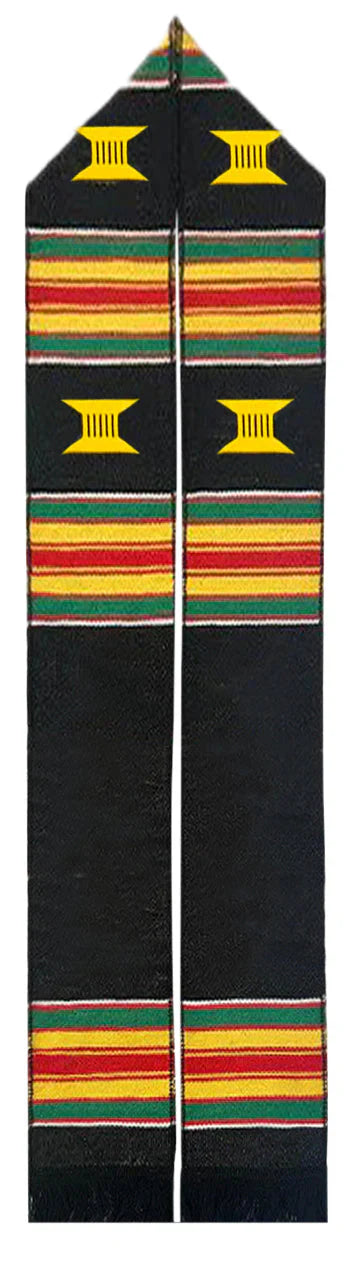 African Kente Graduation Stoles - Premium Kente Cloth Sashes