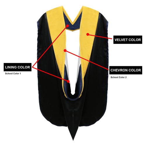 Deluxe Doctoral Graduation Hood - Academic Regalia