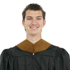 Deluxe Bachelor/Master Hood - Brown Velvet, Red & White