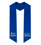 Matte Black Cap, Gown & Royal Blue/White Tassel with option to add Stole - BS Nursing for Angeles University