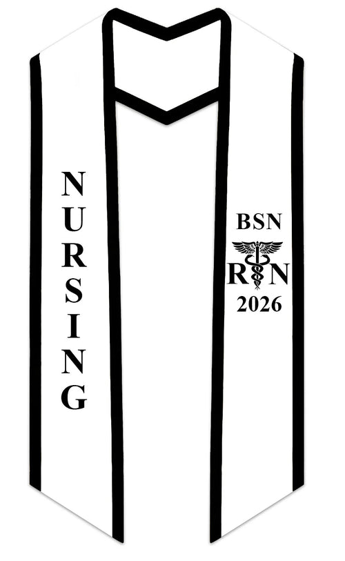 2026 BSN Nursing Graduation Stole with Trim