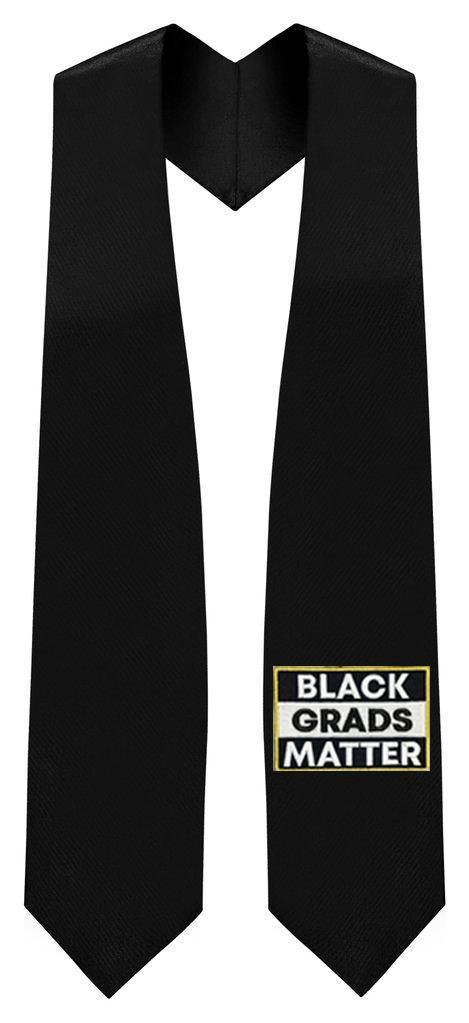 Black BLACK GRADS MATTER Graduation Stole - GradWear