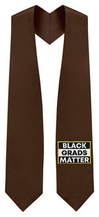 Brown BLACK GRADS MATTER Graduation Stole - GradWear