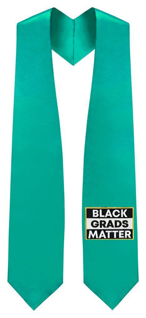 Emerald Green BLACK GRADS MATTER Graduation Stole - GradWear