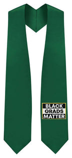 Hunter BLACK GRADS MATTER Graduation Stole - GradWear