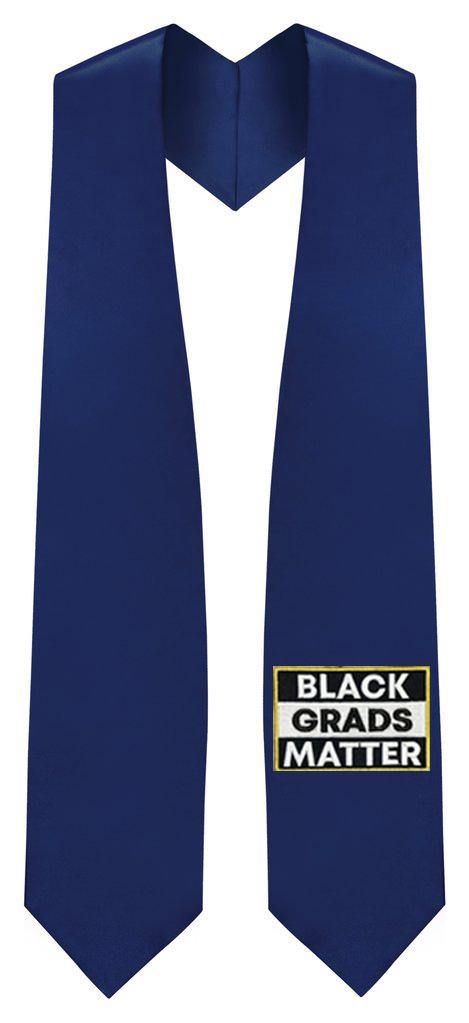 Navy BLACK GRADS MATTER Graduation Stole - GradWear