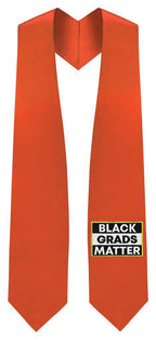 Orange BLACK GRADS MATTER Graduation Stole - GradWear