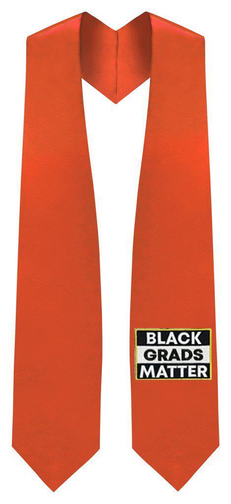 Orange BLACK GRADS MATTER Graduation Stole - GradWear