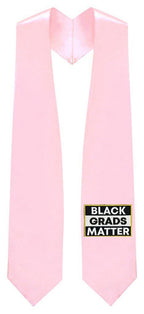 Pink BLACK GRADS MATTER Graduation Stole - GradWear