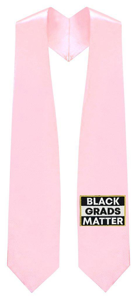 Pink BLACK GRADS MATTER Graduation Stole - GradWear