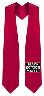 Red BLACK GRADS MATTER Graduation Stole - GradWear