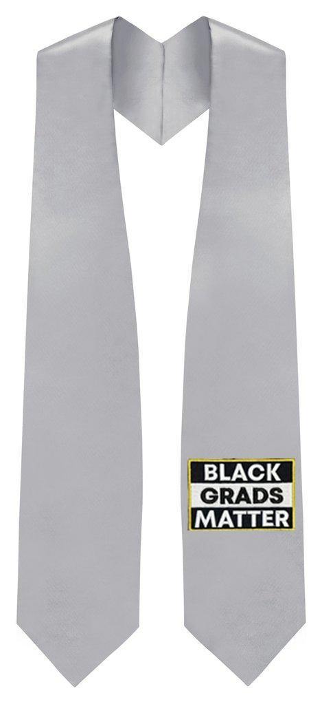 Silver BLACK GRADS MATTER Graduation Stole - GradWear