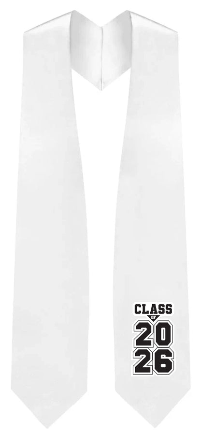 White "Class of 2025/2026" Graduation Stole