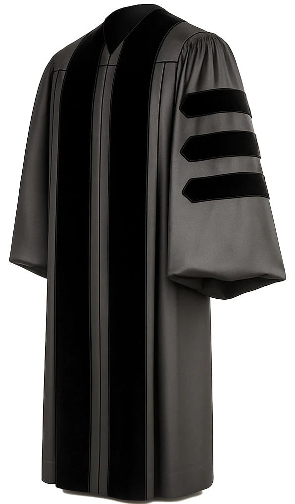 Deluxe Doctoral Graduation Tam, Gown with Crest & Hood - Washington Baptist Theological Seminary