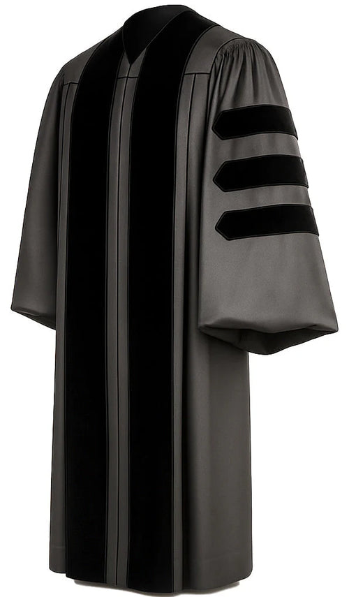 Deluxe Doctoral Graduation Tam, Gown with Crest & Hood - Washington Baptist Theological Seminary