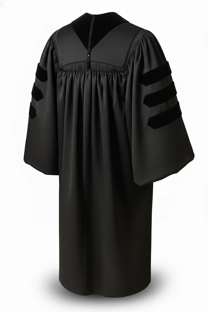 Deluxe Doctoral Graduation Tam, Gown with Crest & Hood - Washington Baptist Theological Seminary