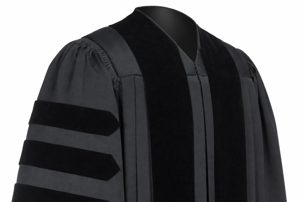 Deluxe Doctoral Graduation Tam, Gown with Crest & Hood - Washington Baptist Theological Seminary