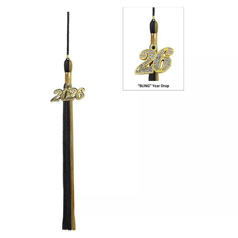 Matte Black Cap, Gown & Royal Blue/White Tassel with option to add Stole - BS Nursing for Angeles University