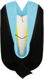 Doctor of Education Hood - Light Blue & Gold