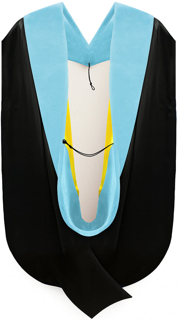 Doctor of Education Hood - Light Blue & Gold