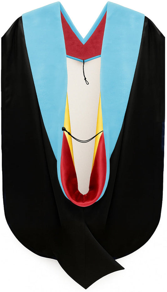 Doctor of Education Hood - Red & Gold