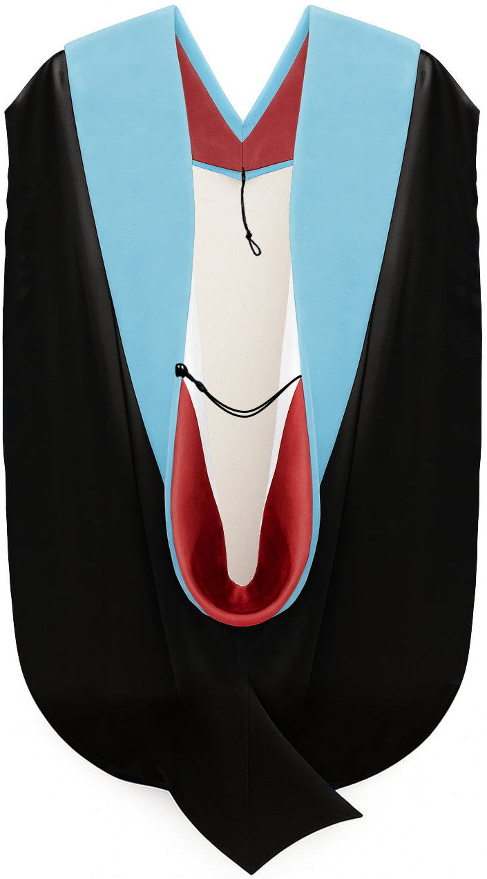Doctor of Education Hood - Red & White