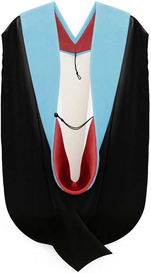 Doctor of Education Hood - Red & White