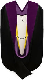 Doctor of Law Hood - Purple & Gold