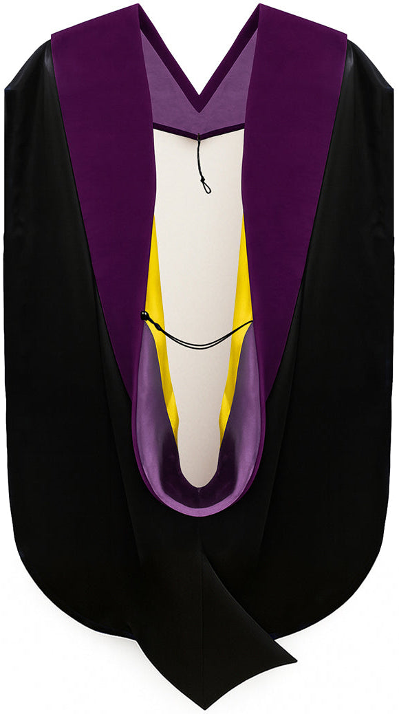 Doctor of Law Hood - Purple & Gold