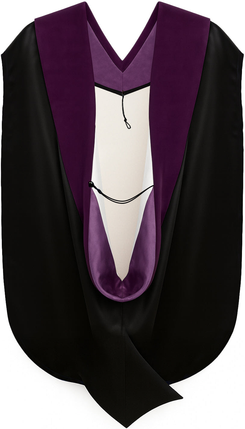 Doctor of Law Hood - Purple & White