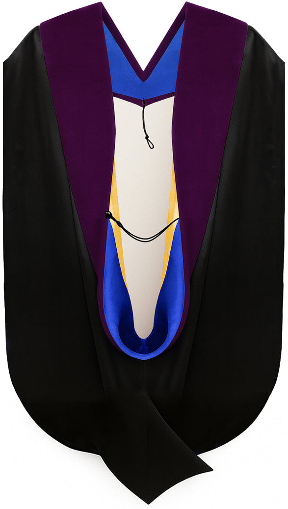 Doctor of Law Hood - Royal Blue & Gold