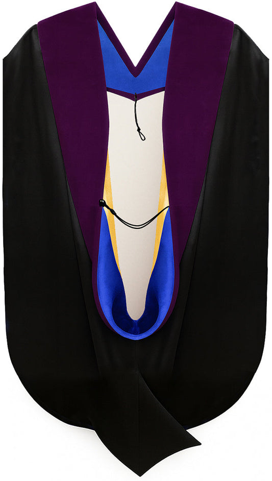 Doctor of Law Hood - Royal Blue & Gold
