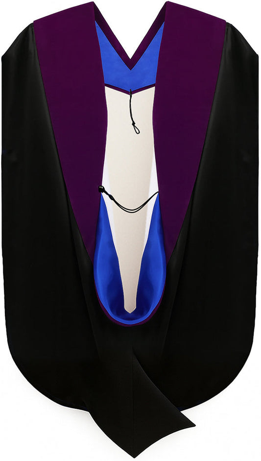 Doctor of Law Hood - Royal Blue & White