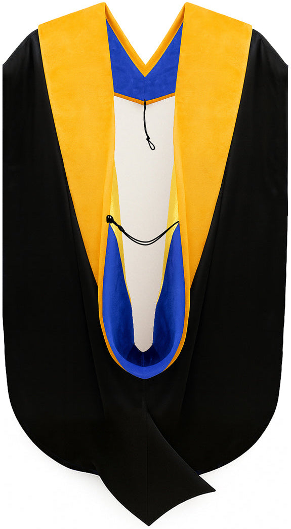 Doctor of Science Hood - Royal Blue & Gold