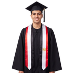 Egypt flag graduation stole, satin sash with printed Egyptian flag
