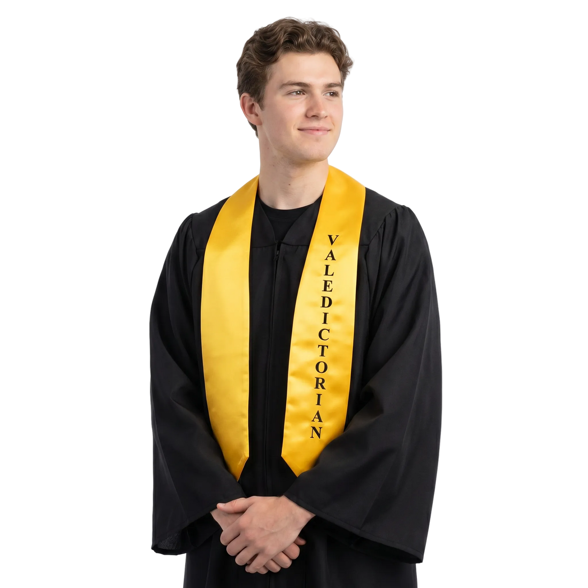 Gold Valedictorian graduation stole – GradWear honor sash for high school and college graduates