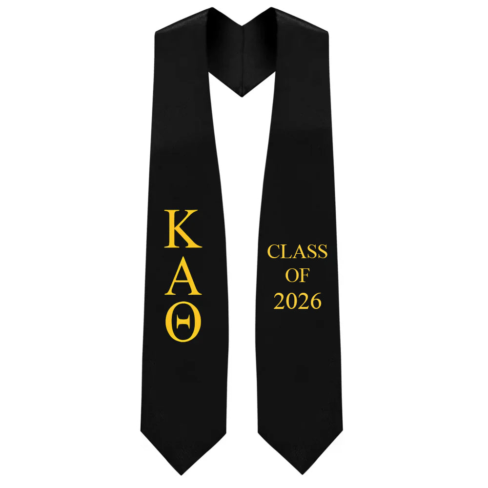 Kappa Alpha Theta Greek Lettered Stole w/ Year