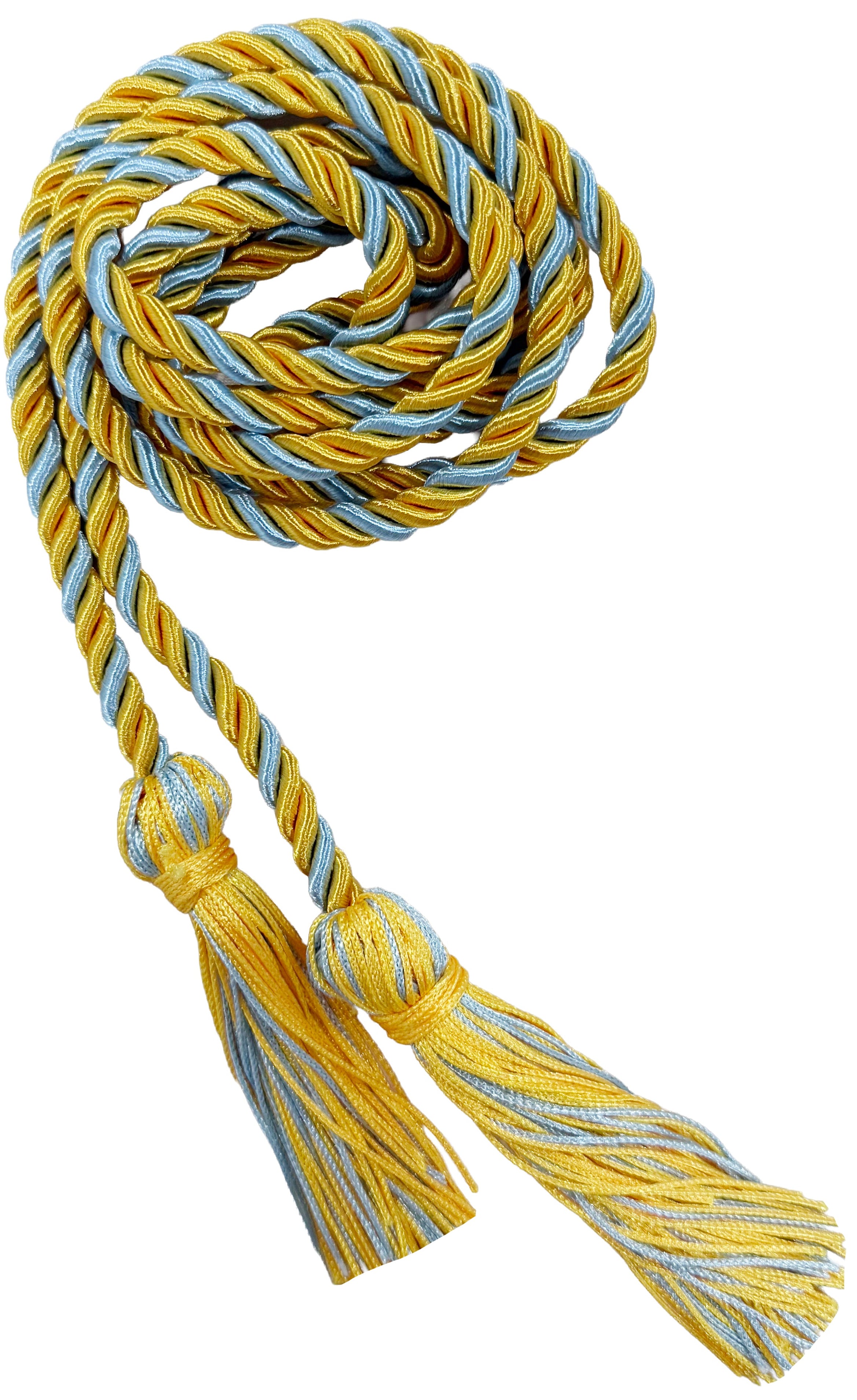Light Blue and Gold Two Color Graduation Honor Cord