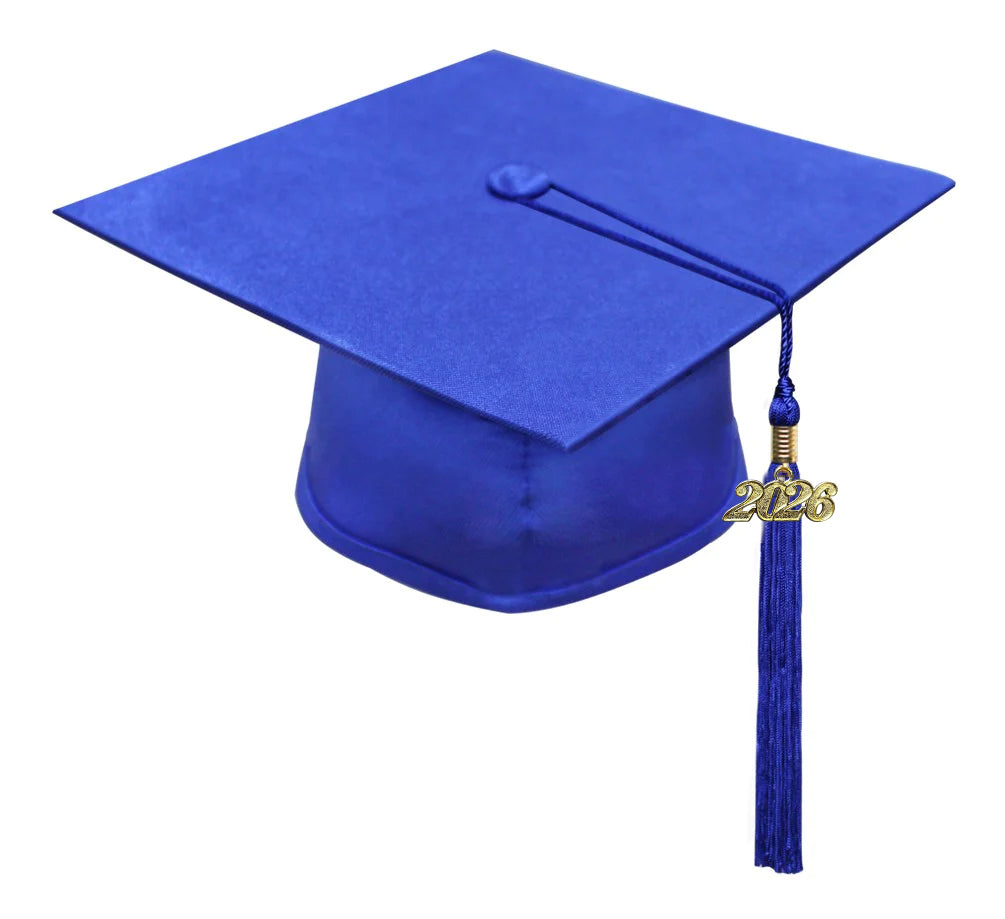 Matte Royal Blue Middle School Cap, Gown & Tassel
