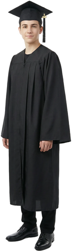 Matte Black Elementary Cap, Gown & Tassel