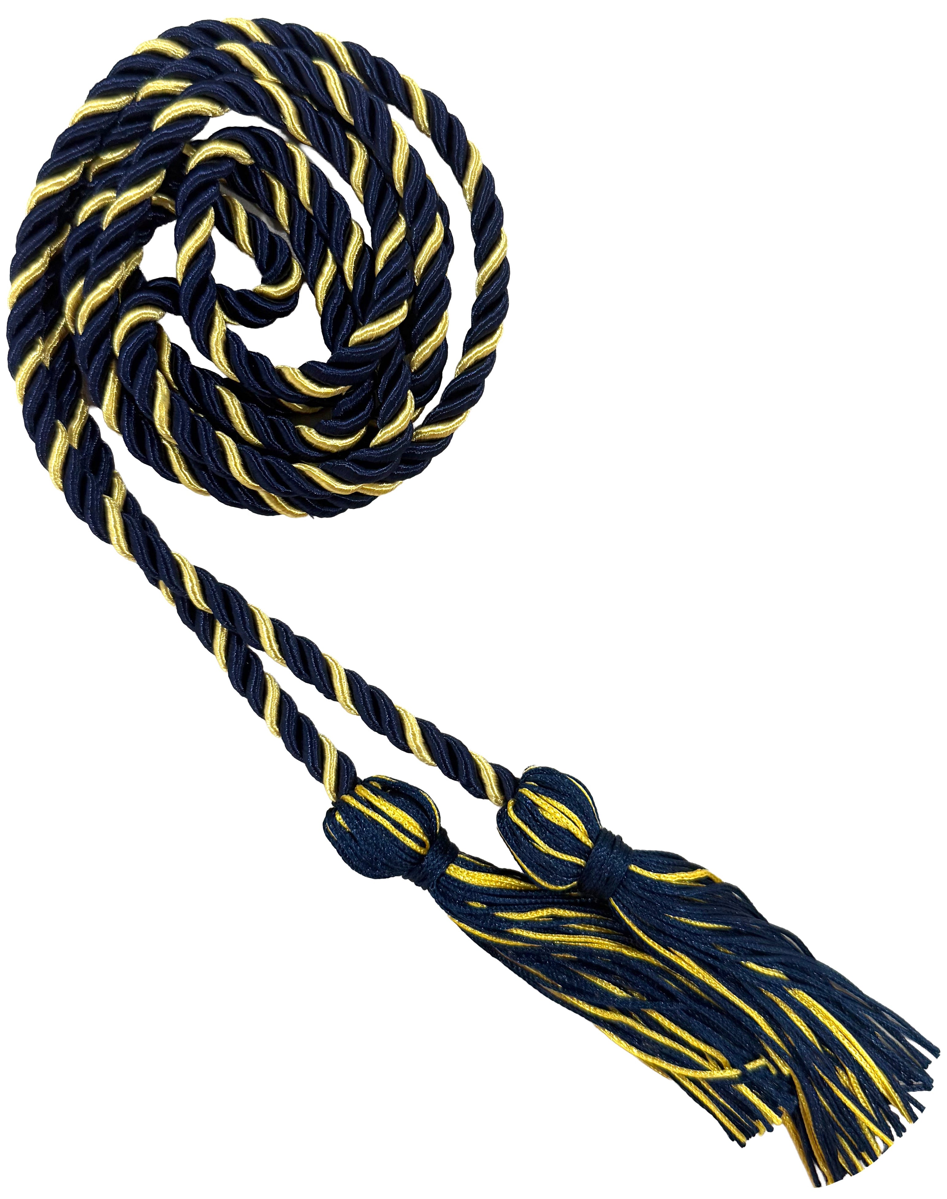 Navy Blue and Gold Two Color Graduation Honor Cord