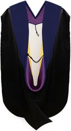 Phd Hood Dark Blue Velvet - Purple & Gold